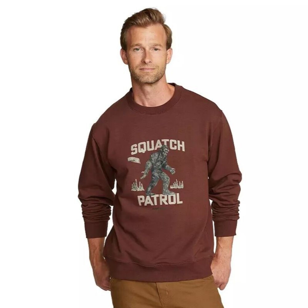 Eddie Bauer Men's Squatch Patrol Graphic Crewneck Sweatshirt Concord XLT-4X NWT